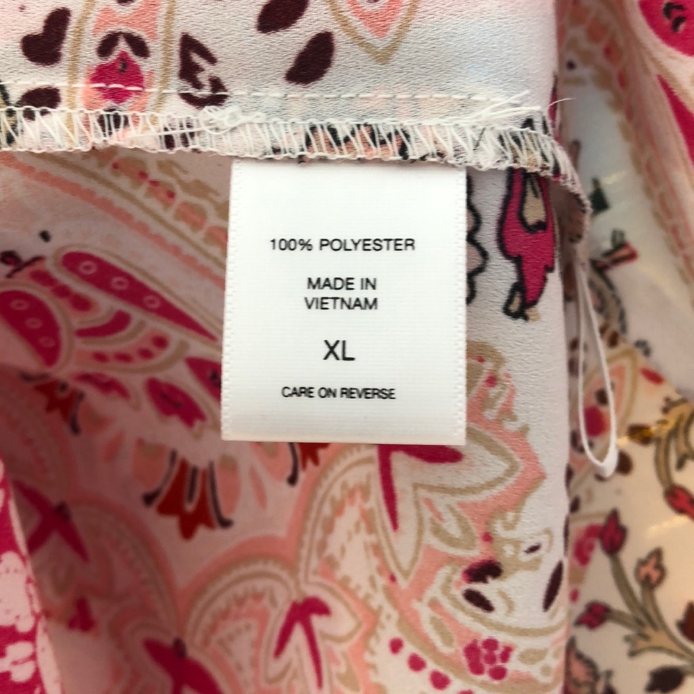 SOLD....New York & Company XL NWOT pink patchwork - Picture 4 of 5